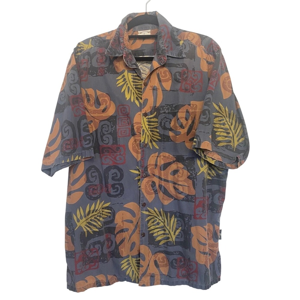 Go Barefoot‎ Hawaiian Shirt Men's size L